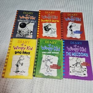 DIARY OF A WIMPY KID EUC 6 BOOKS SERIES SET